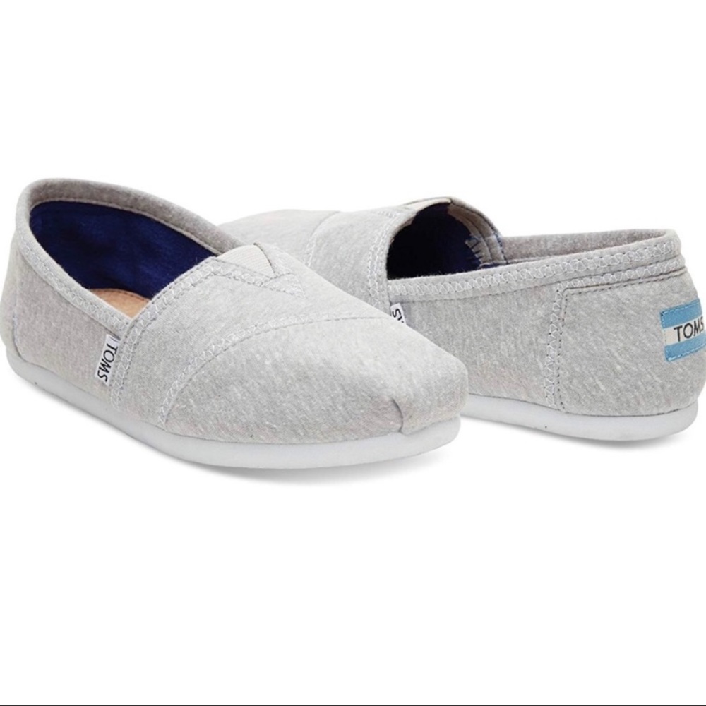 Toms Classic Light Grey Marled Jersey: Size 7